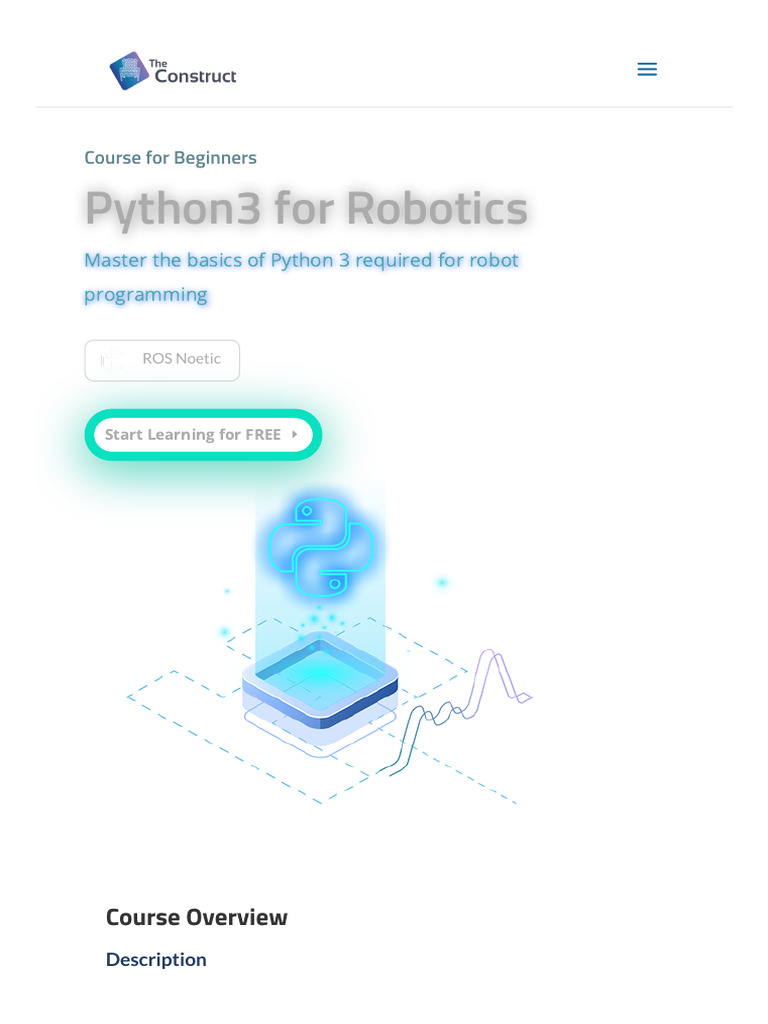 Python For Robotics - Full Course For Beginners - The Construct | PDF
