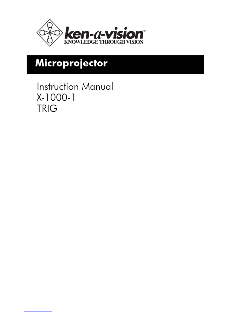 MICROPROJECTOR KENT A VISION - Trig - x10001 | PDF