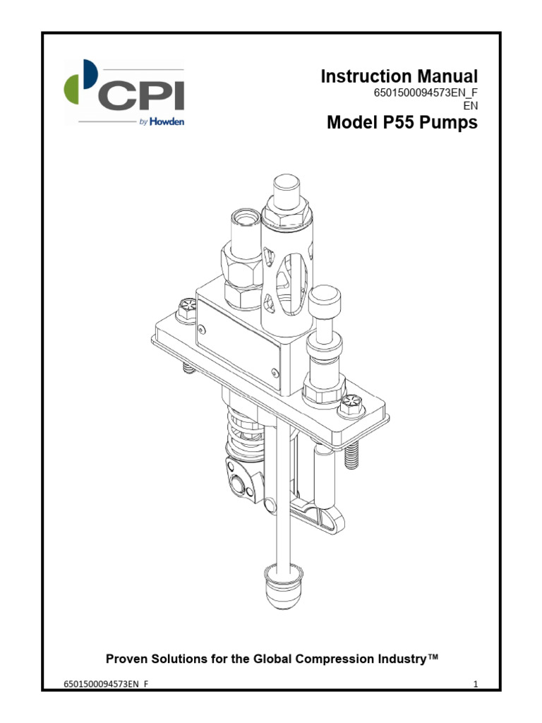 P55 Pump Instruction Manual LTR 6501500094573EN | PDF