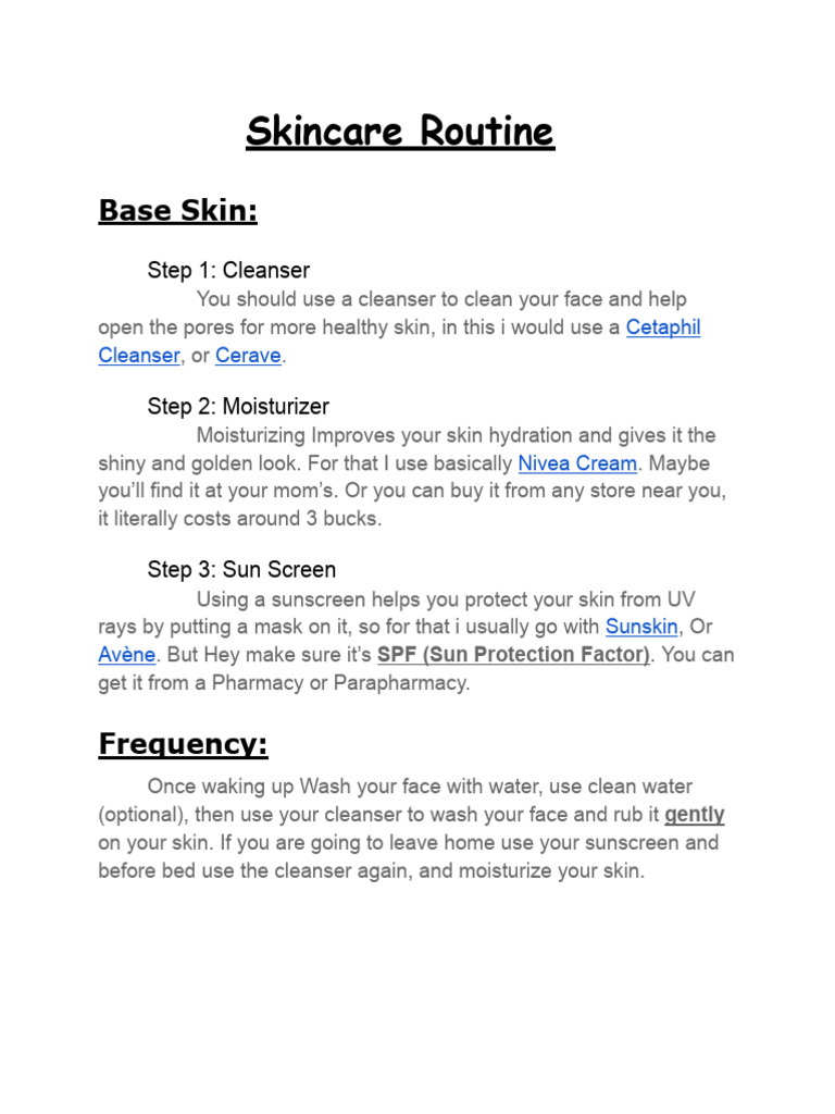 Skincare Routine | PDF