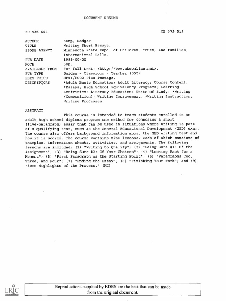 Eric Ed436662 | PDF