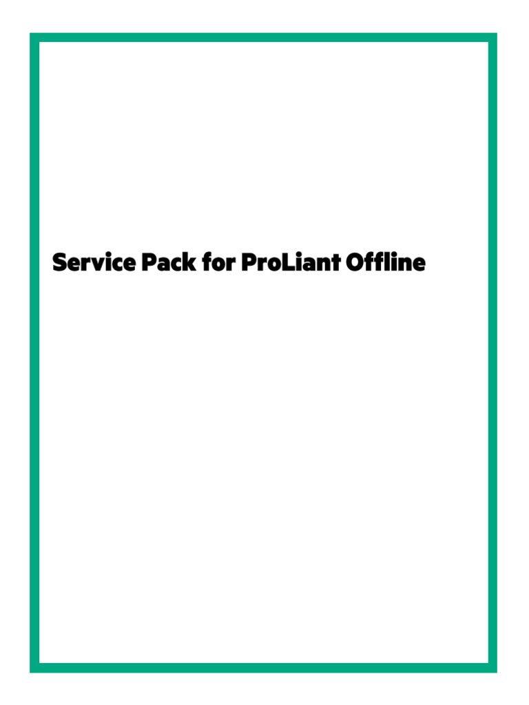 Actualización Service Pack For ProLiant Offline-SPP | PDF