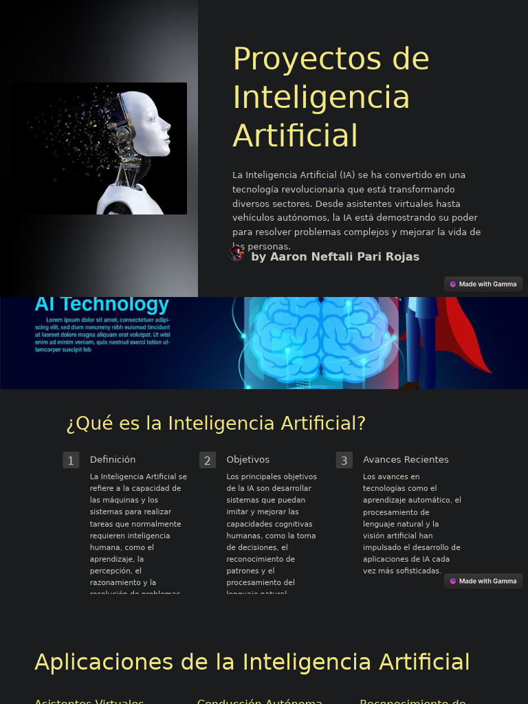 Proyectos de Inteligencia Artificial | PDF