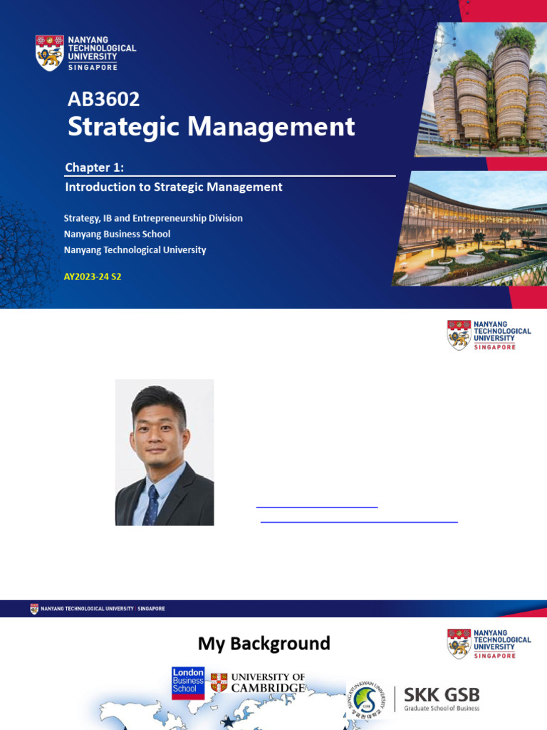 AB3601 - Week 1 - Intro To Strategic Management | PDF