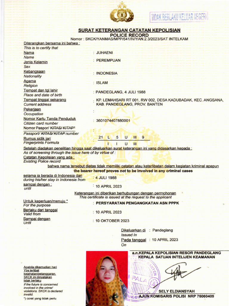SKCK | PDF