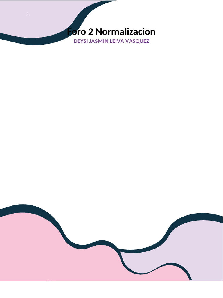 Foro 2 Normalizacion | PDF | Métodos y materiales de enseñanza