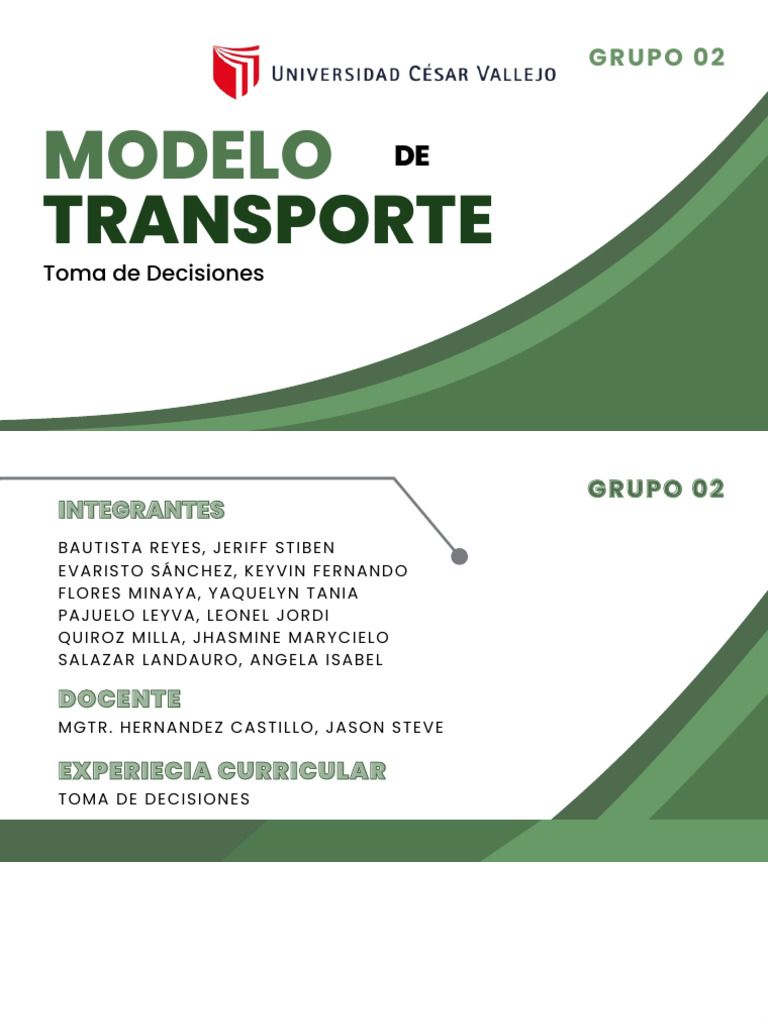 Modelo de Transporte en Programación Lineal | PDF | Programación lineal ...