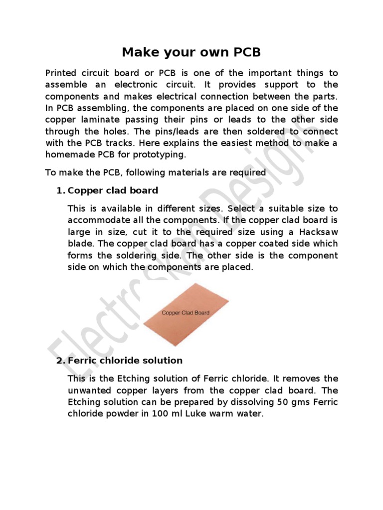 Make Your Own PCB | PDF | Printed Circuit Board | Electronic Circuits
