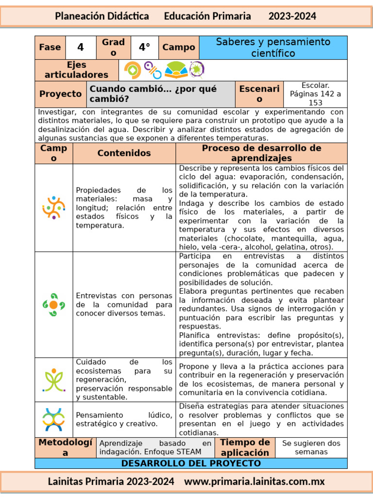 4to Grado Octubre 08 Cuando Cambió Por Qué Cambió 2023 2024 | PDF