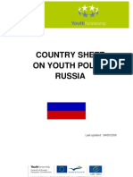 Country Sheet On Youth Policy Russia: Last Updated: 04/05/2009