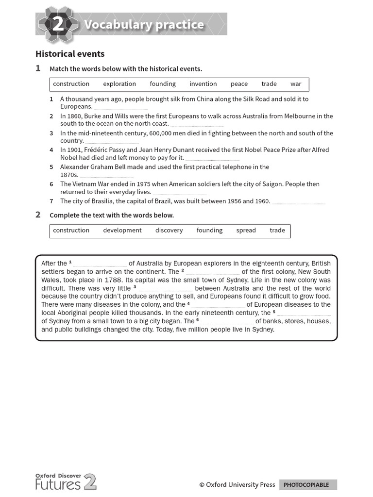 ODF2 Unit 2 Vocabulary Practice | PDF