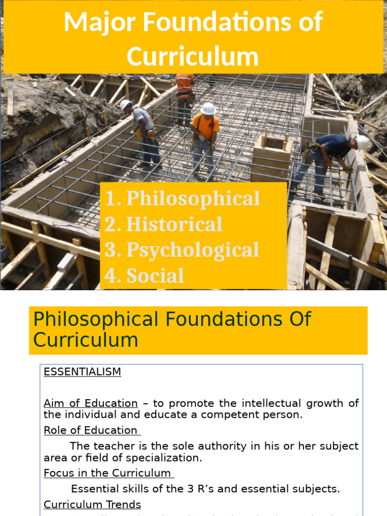 Lecture Notes On The Major Foundations of Curriculum For UPLOAD 3rd ...