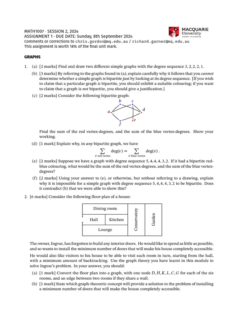 Math1007 Assignment 1 | PDF