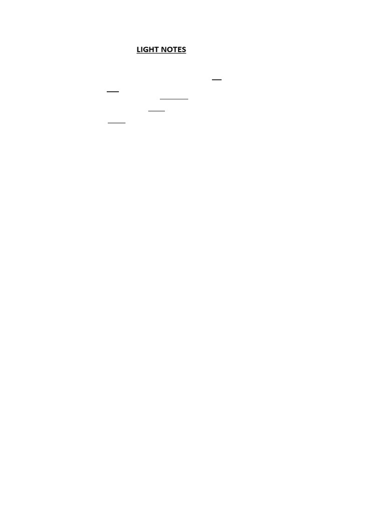 Light Notes | PDF