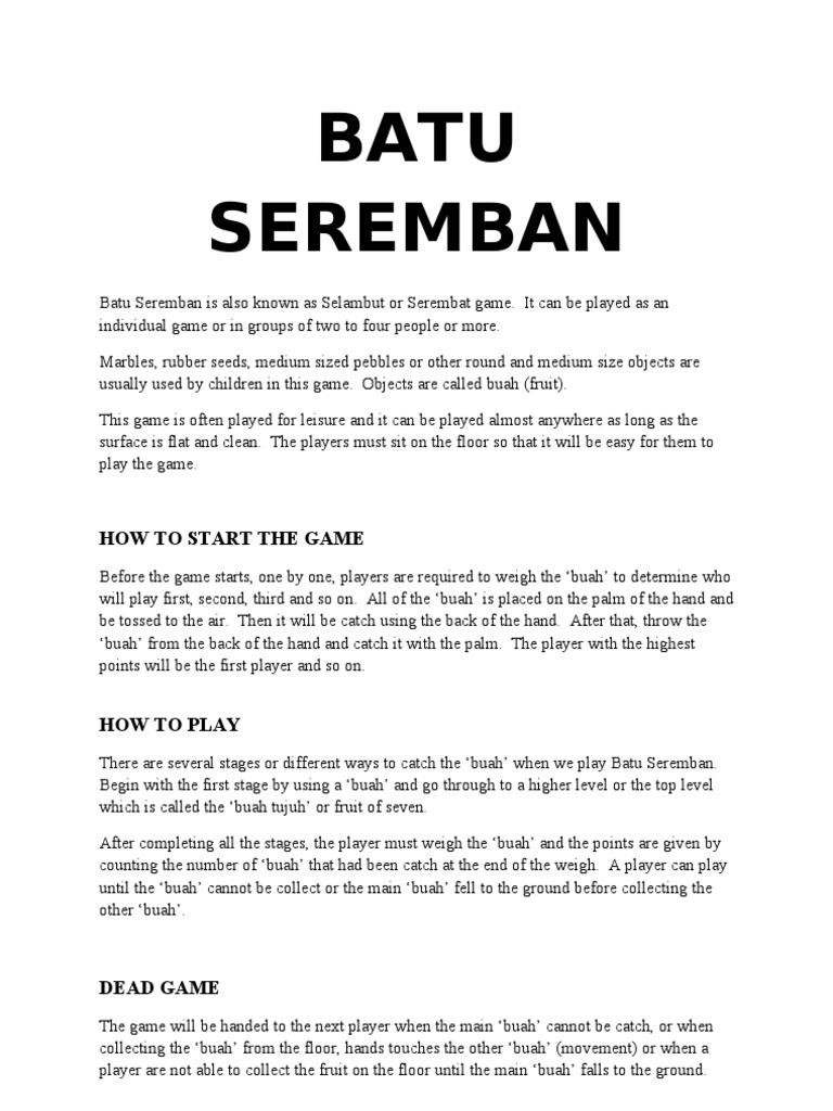 Batu Seremban Pdf Leisure Sports
