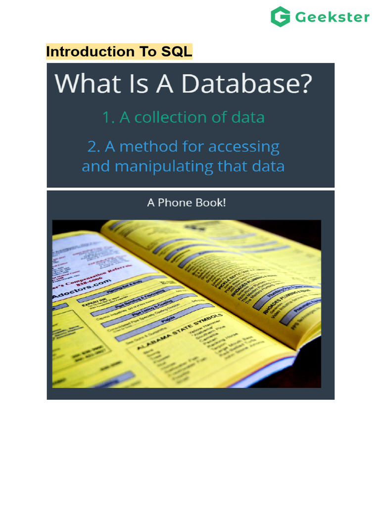 Introduction To SQL | PDF