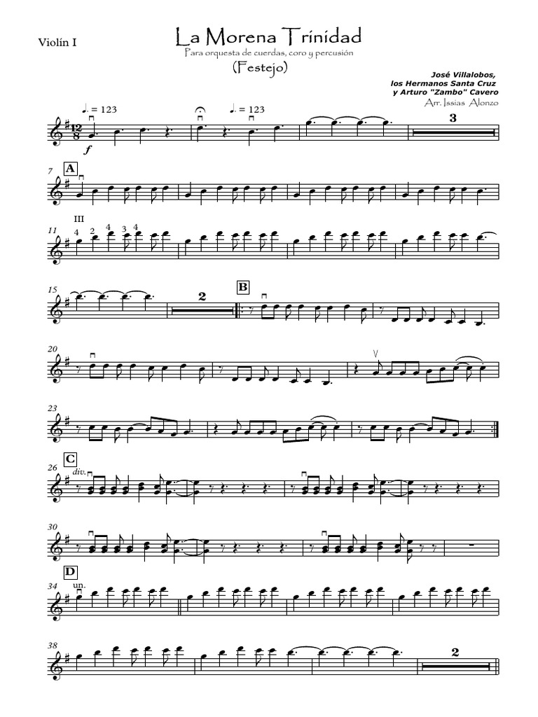La Morena Trinidad Violin 1 Pdf Pdf