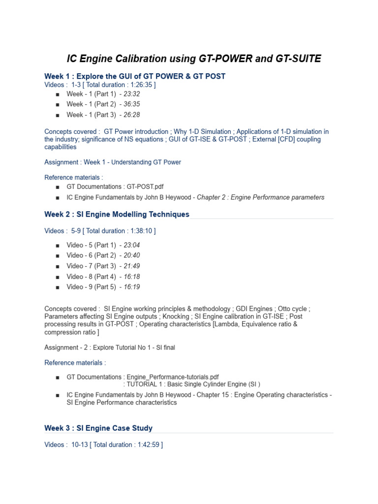 IC Engine GT-SUITE | PDF