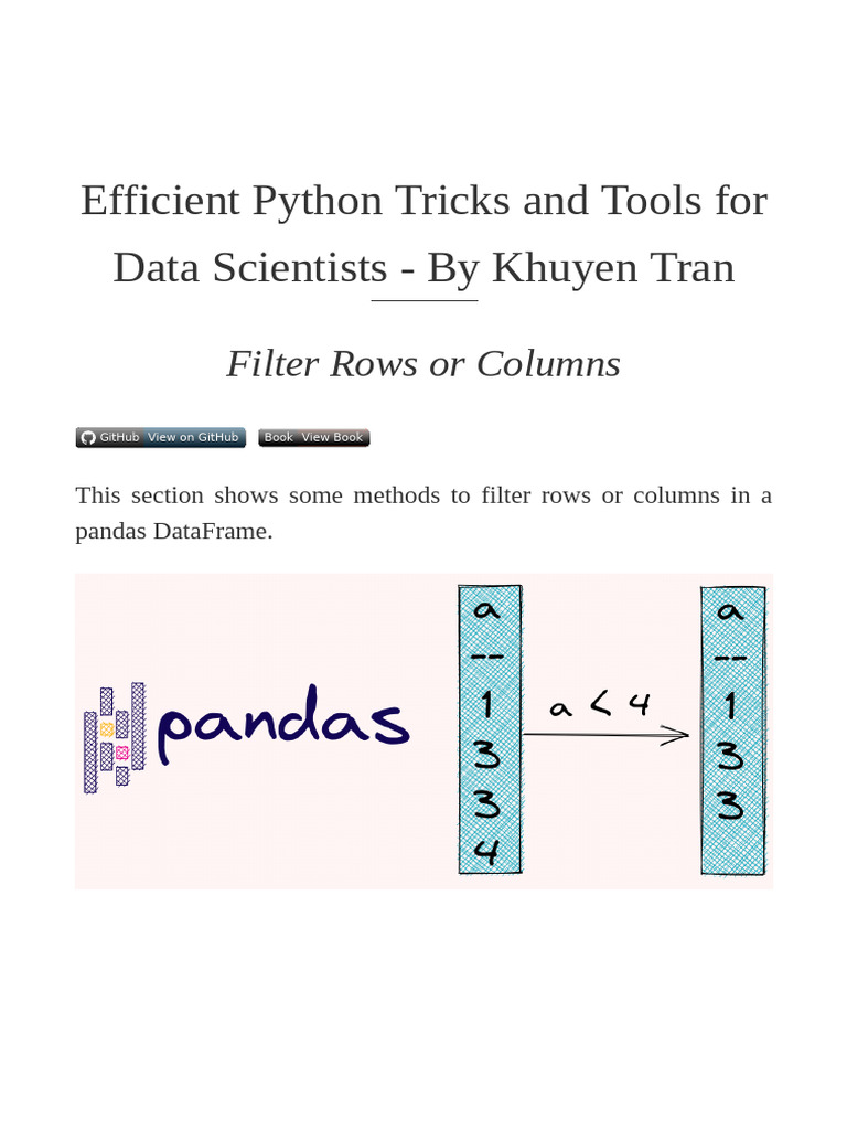 5 Methods To Filter Values in A Pandas DataFrame | PDF
