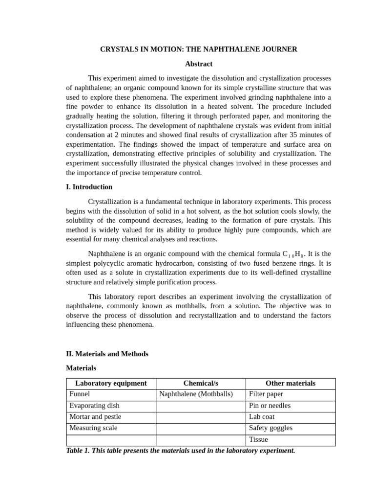 Laboratory Report | PDF