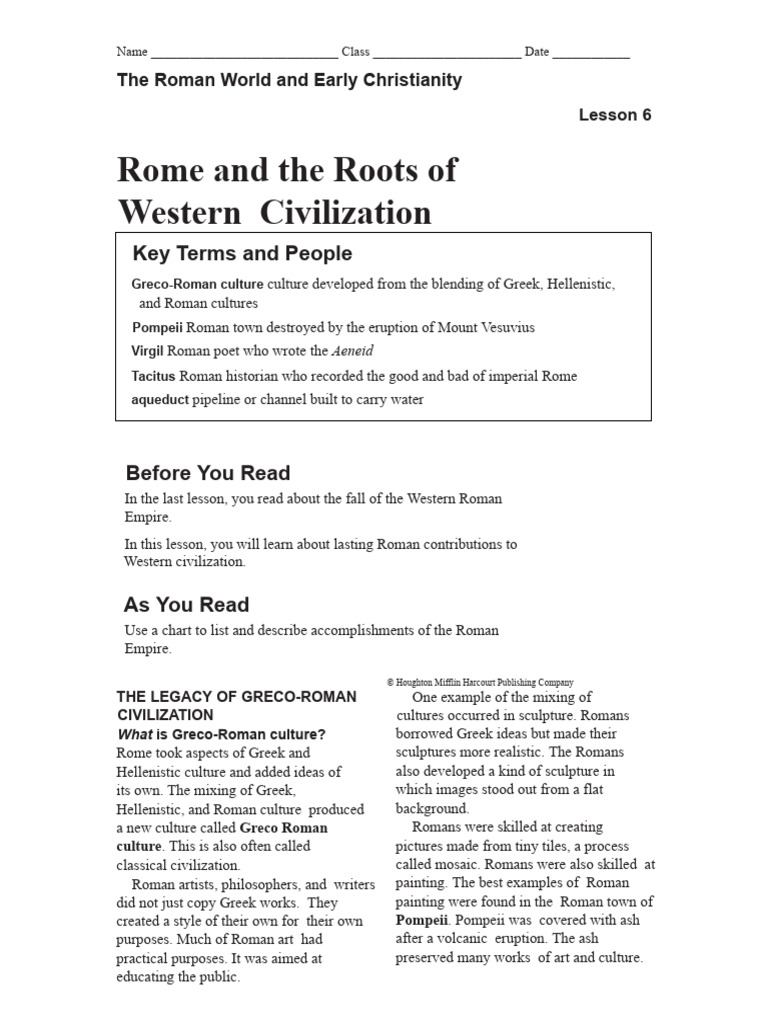Rome Lesson 6 | PDF
