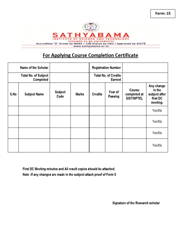 Form 15 | PDF