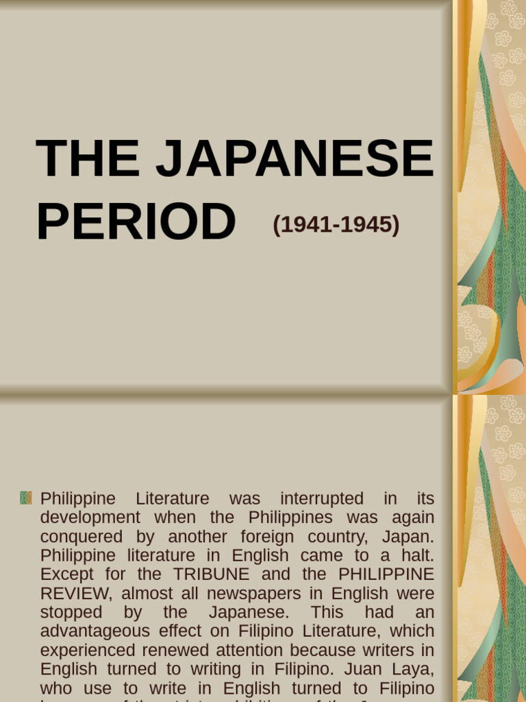 Module 8 - The Japanese Period | PDF