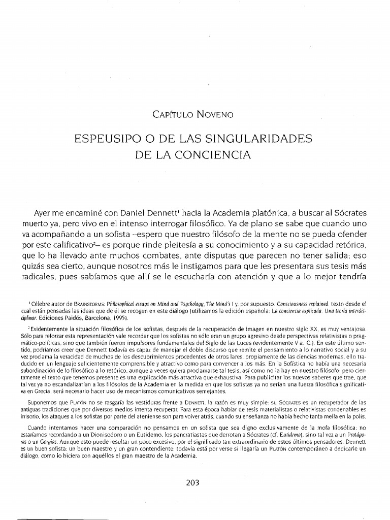 Daniel Dennett - Singularidades de La Conciencia Por Cárdenas y Fallas ...