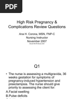 Download High Risk Pregnancy Review Questions by Yhan Kristelle Gundran SN76932318 doc pdf