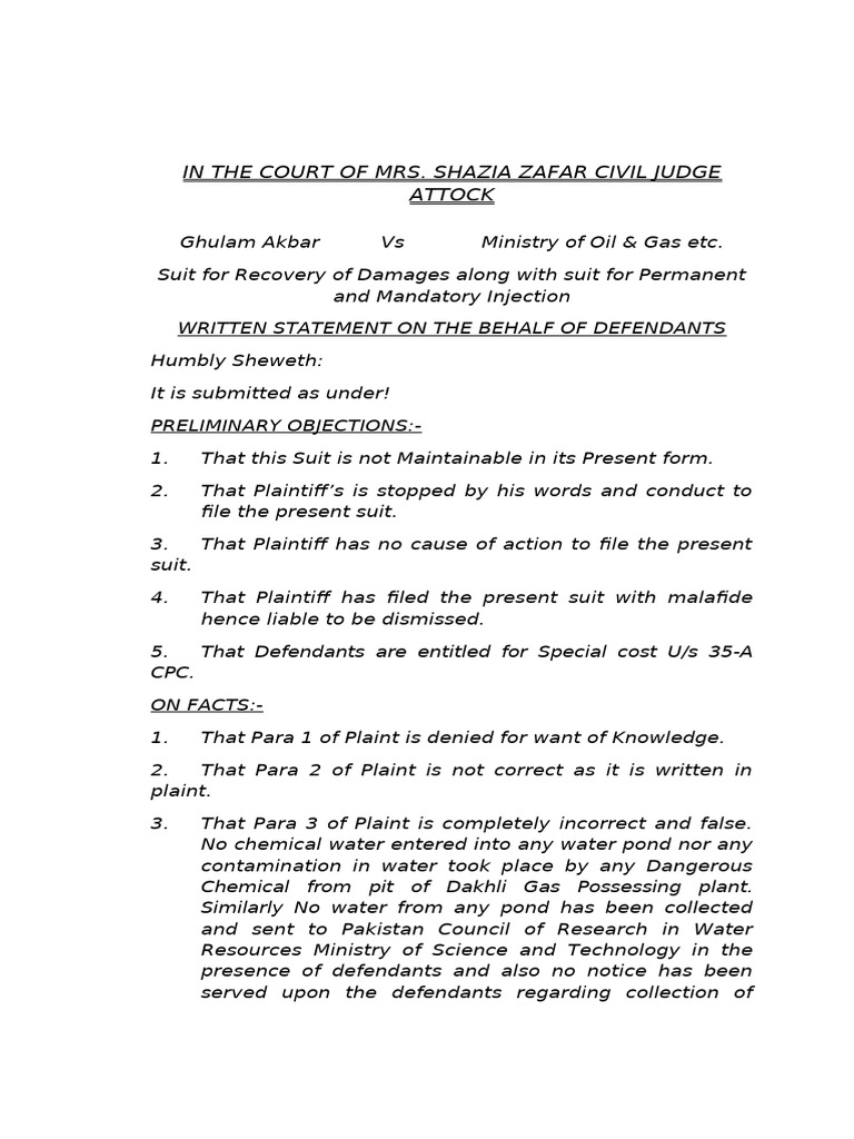 Ghulam Akbar Vs Ministry of Gas | PDF