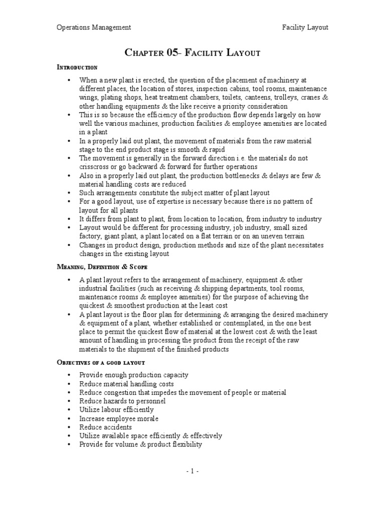 Effective Facility Layout Strategies | PDF | Operations Management ...