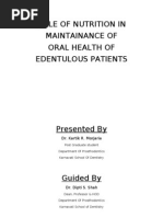 Nutrition in Etentulous Patients