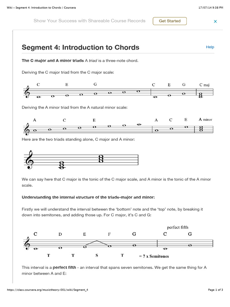 Understanding Triads and Intervals | PDF | Interval (Music) | Language ...