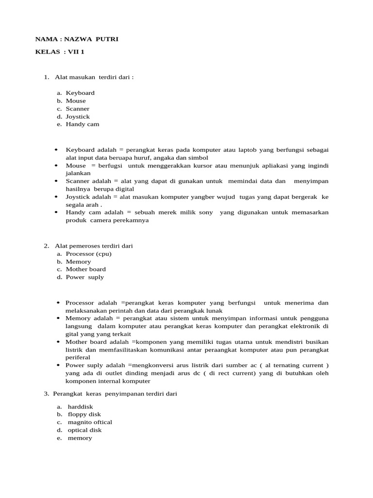 Nazwa Putri Tugas Tik | PDF