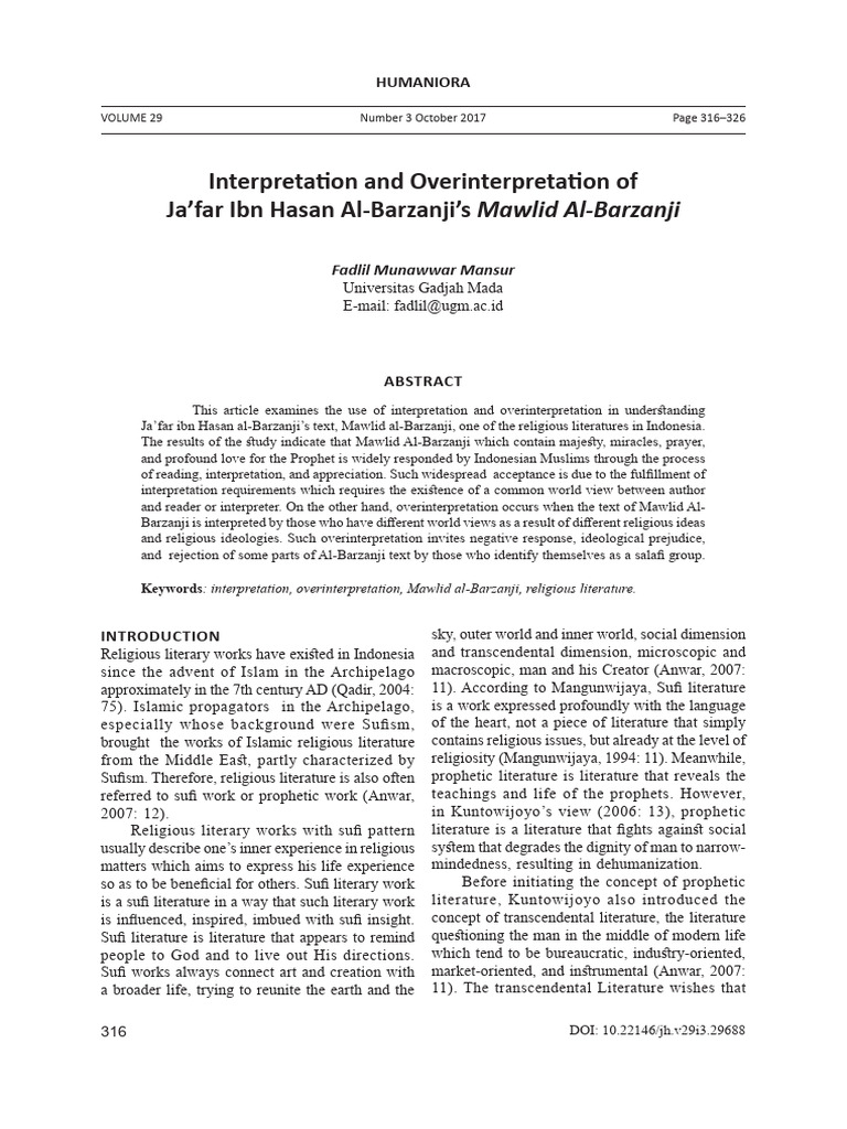 Interpretation And Overinterpretation Of Jafar Ib Pdf