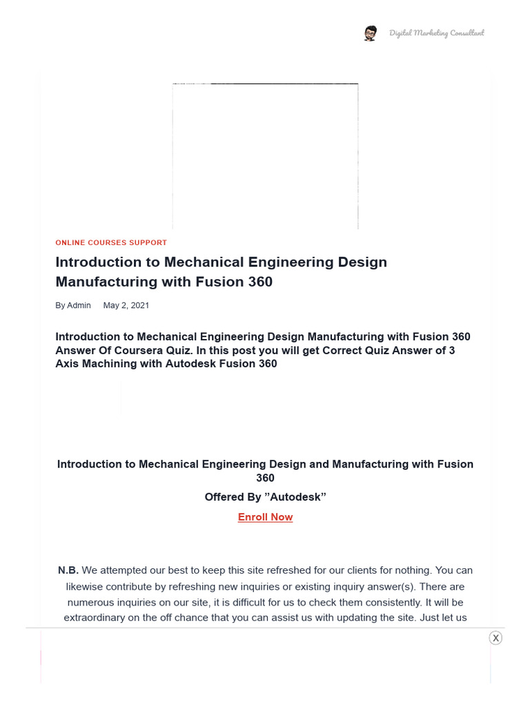 Introduction To Mechanical Engineering Design Manufacturing | PDF