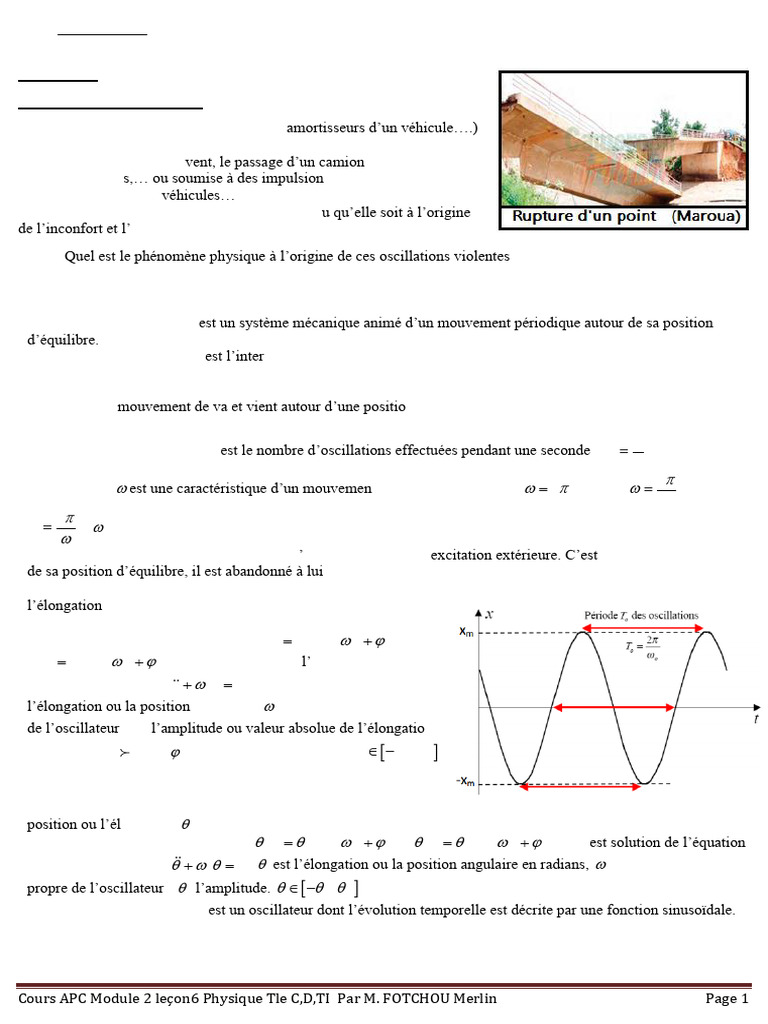 Cours Apc Module 2 - Leçon6 Physique - Tle C, D, Ti - Cameroun | PDF