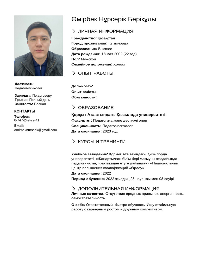resume - 811429118 (копия) | PDF