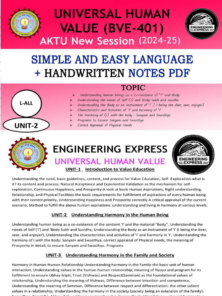 UHV Unit-2 COMPLETE | PDF
