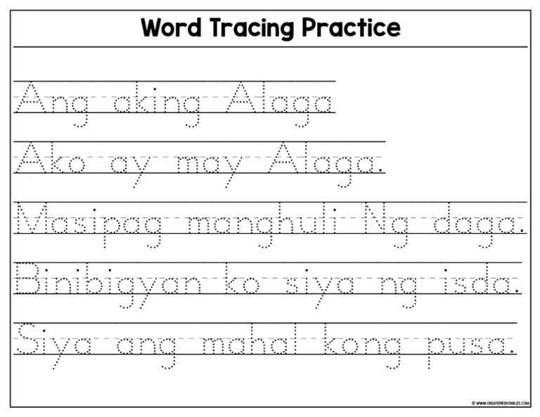 Word - Tracing - Practice C751 5CF4 C013 | PDF