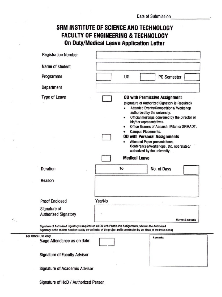 OD Form | PDF