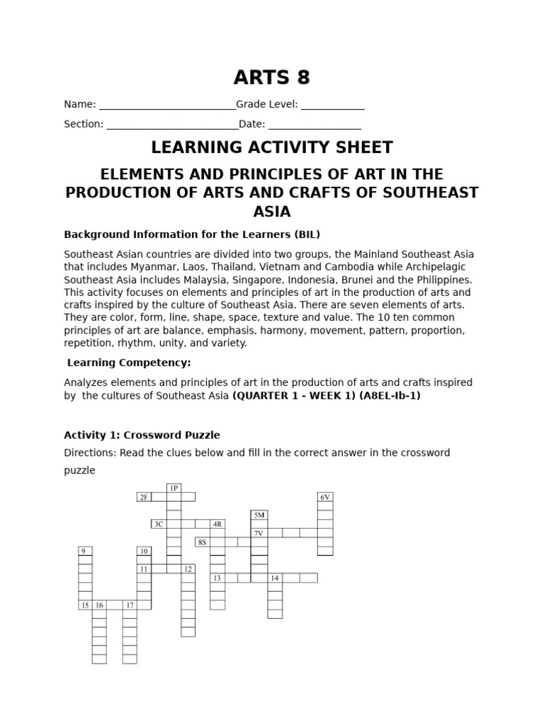 Arts 8 - Learning Module | PDF