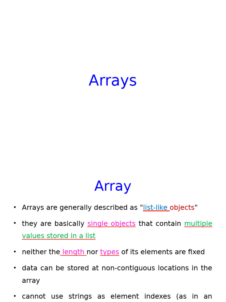 02 Arrays | PDF