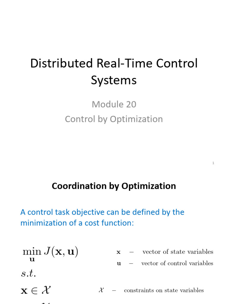 Module20 Control by Optimization | PDF