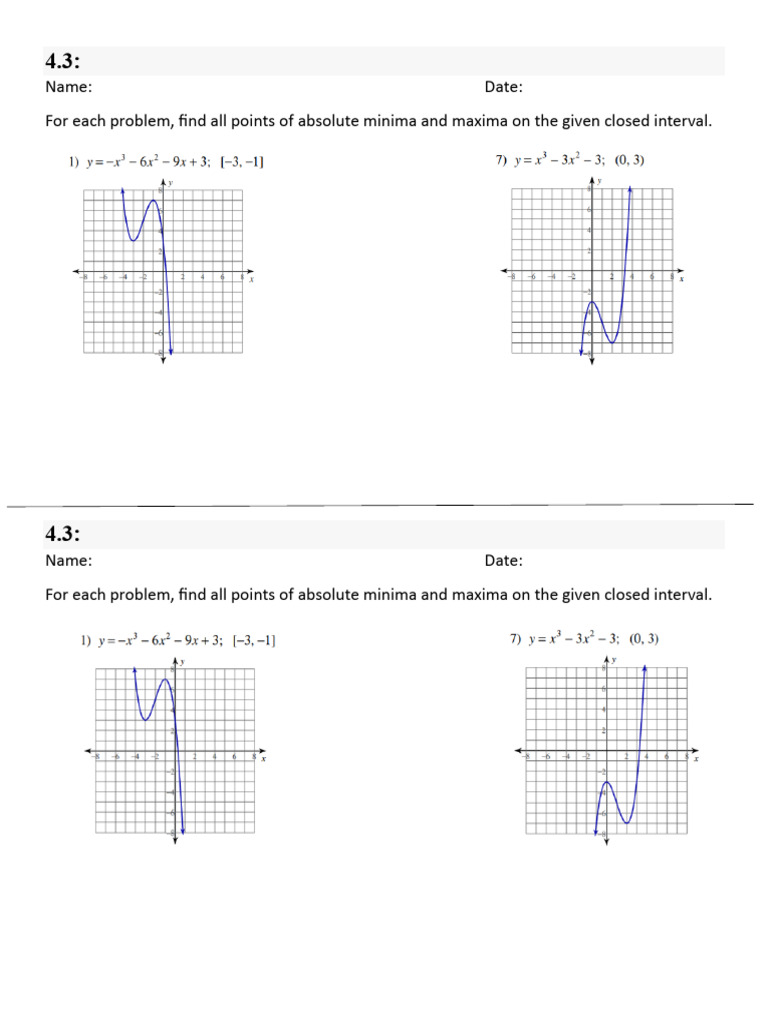 4.3 Maximum and Minimum Values | PDF