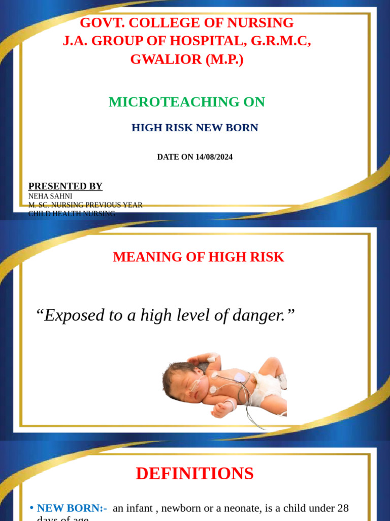 High Risk Newborn | PDF