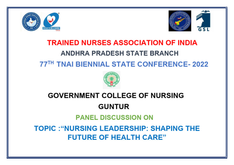 Trained Nurses Association of India: 77 Tnai Biennial State Conference ...
