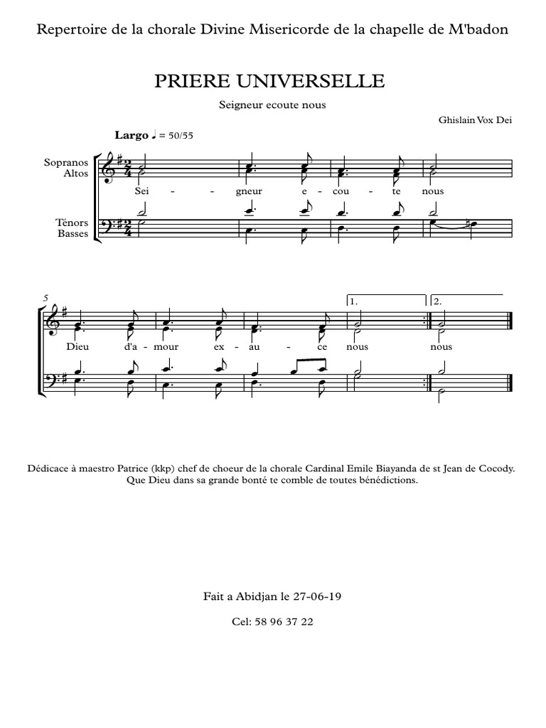 SEIGNEUR ECOUTE NOUS n'2 | PDF
