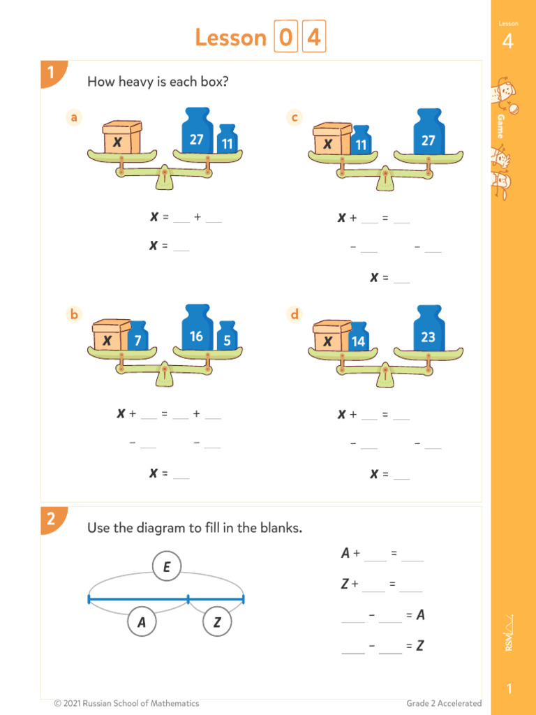 2 - 1 Lesson 4 Classwork RSM GRADE 2 | PDF