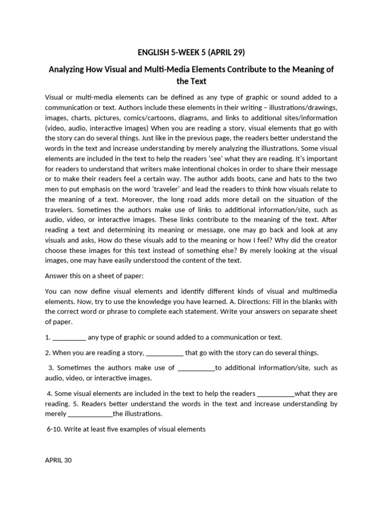 Eng 5 Week 5 | PDF